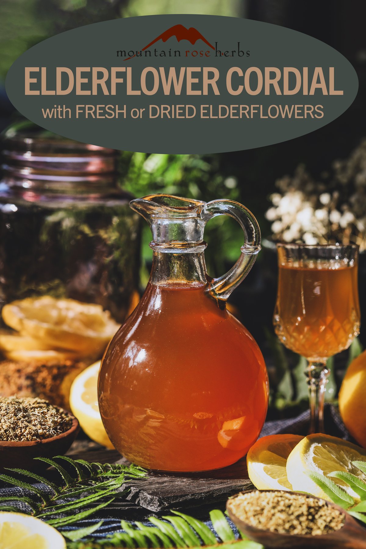 Elderflower Cordial Made with Fresh or Dried Elderflowers